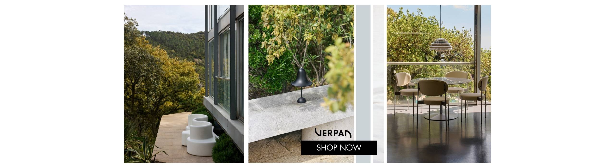 Design lamps and outdoor tables plaace in garden
